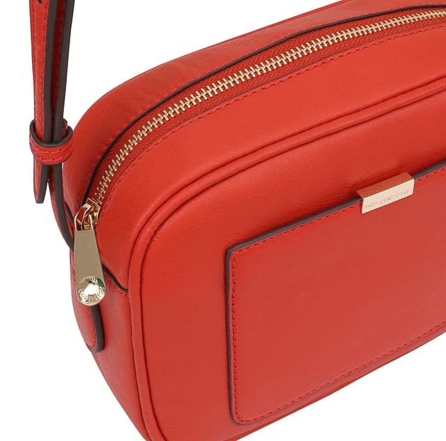 Paul Costelloe Paul Costelloe Women's Sazava Leather Cross Body Bag in Red - 3