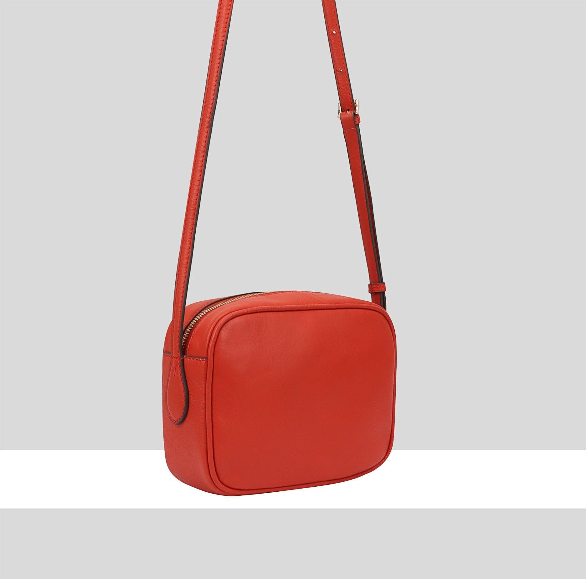 Paul Costelloe Paul Costelloe Women's Sazava Leather Cross Body Bag in Red - 4