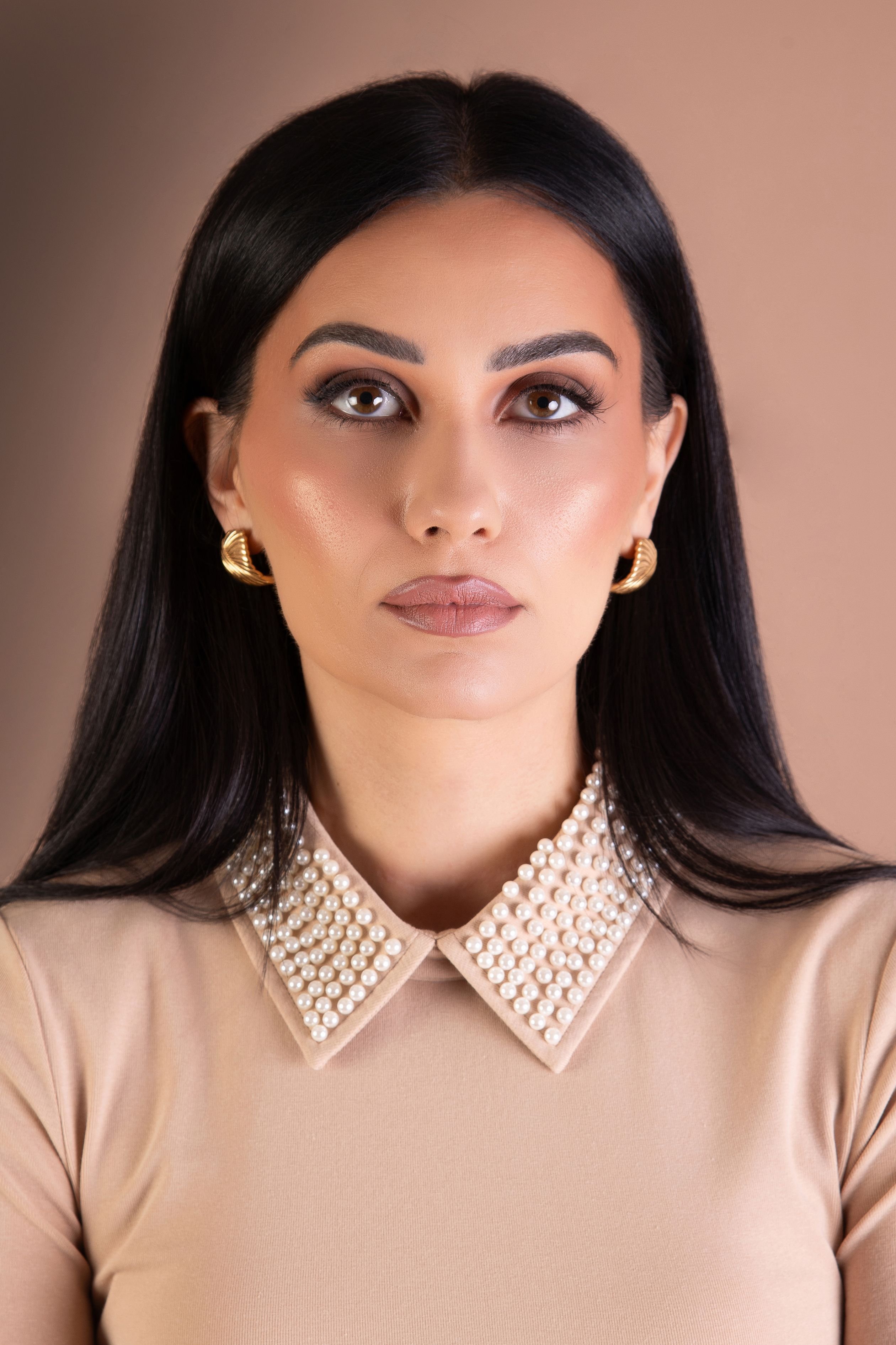 BALOU BALOU Women's Pearl Collar Top Nude - 2