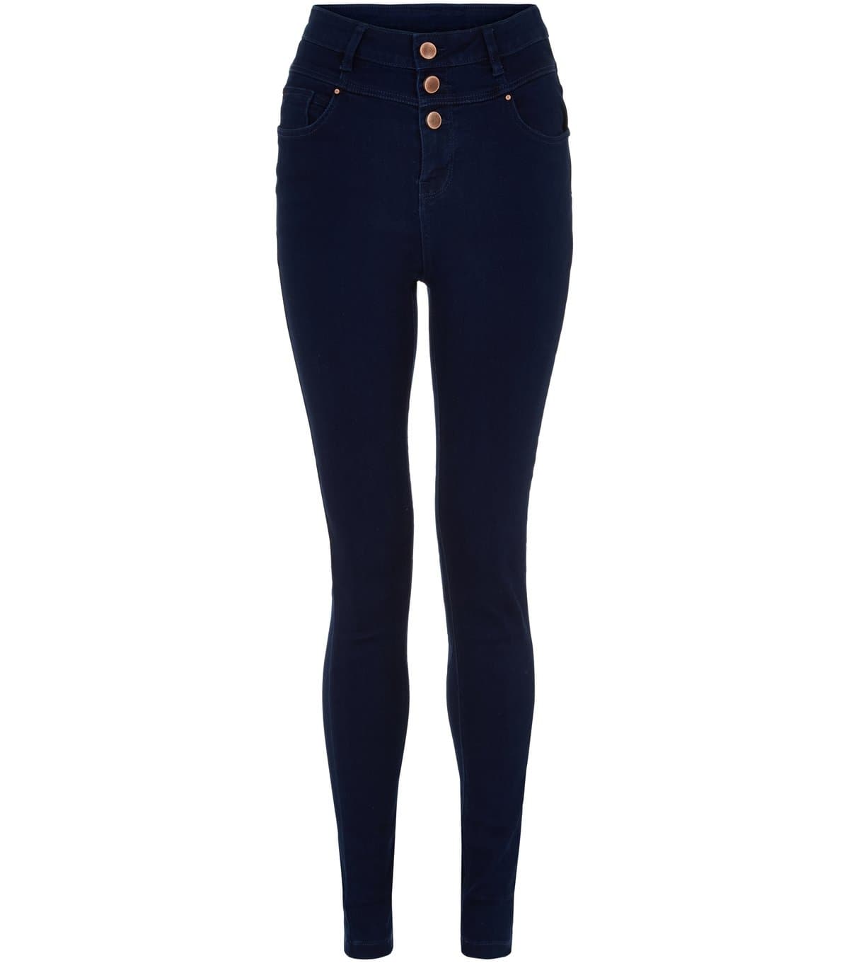 New Look New Look Dark Blue High Waisted Super Skinny Jeans