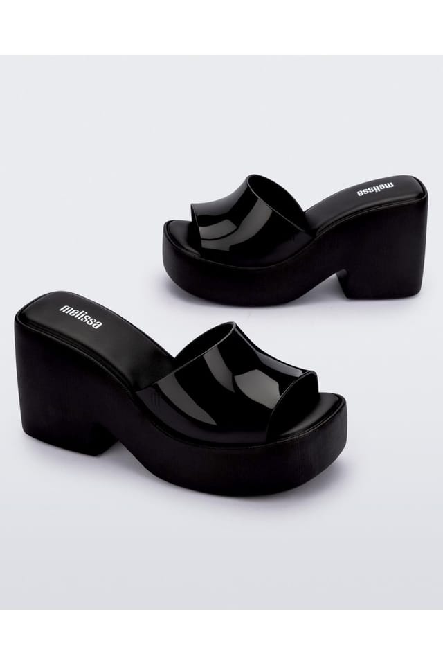 Melissa Shoes Melissa Shoes Women's Posh Heeled Jelly Sandals in Black - 2