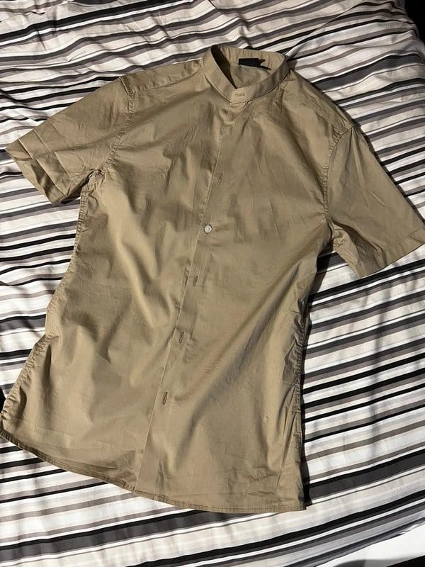 ASOS Beige Muscle Fit Short Sleeve Shirt Men's Size XS