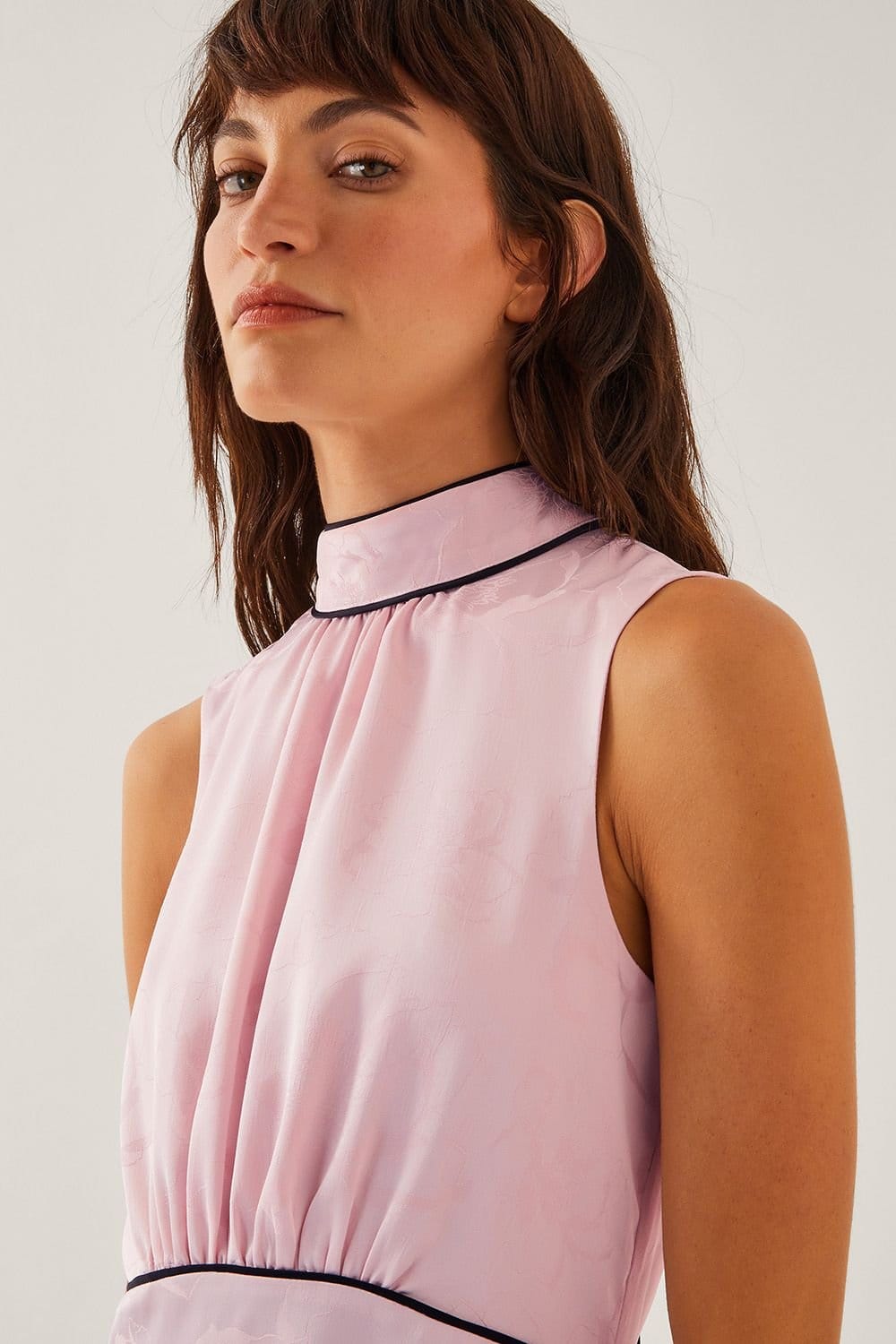 Monsoon Monsoon Women's Maeve Sleeveless Satin Midi Dress Pink - 4