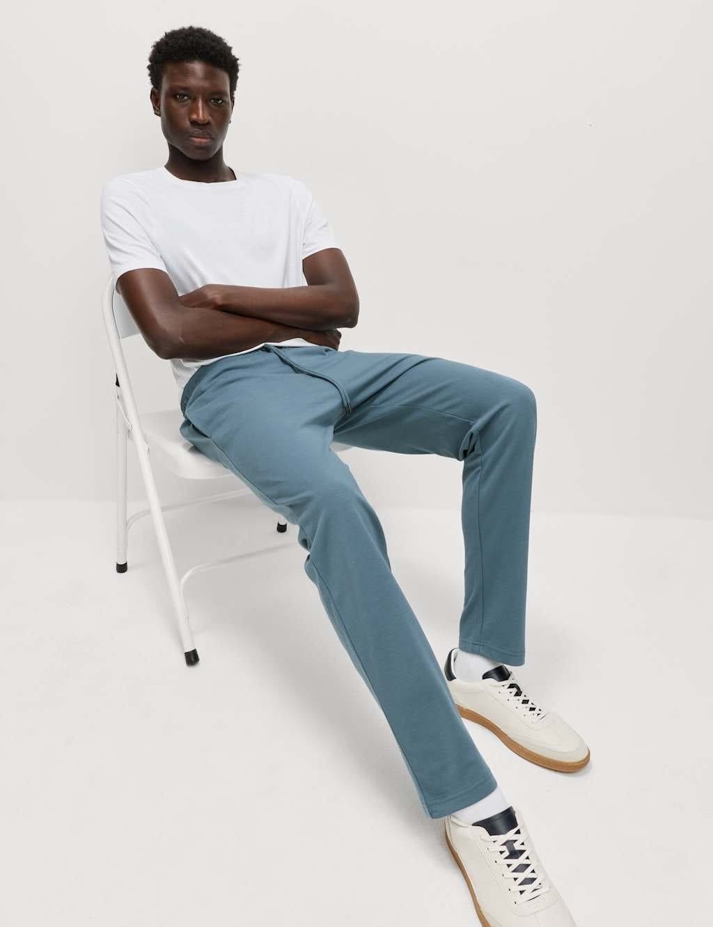M&S Dark Airforce Cotton Rich Joggers