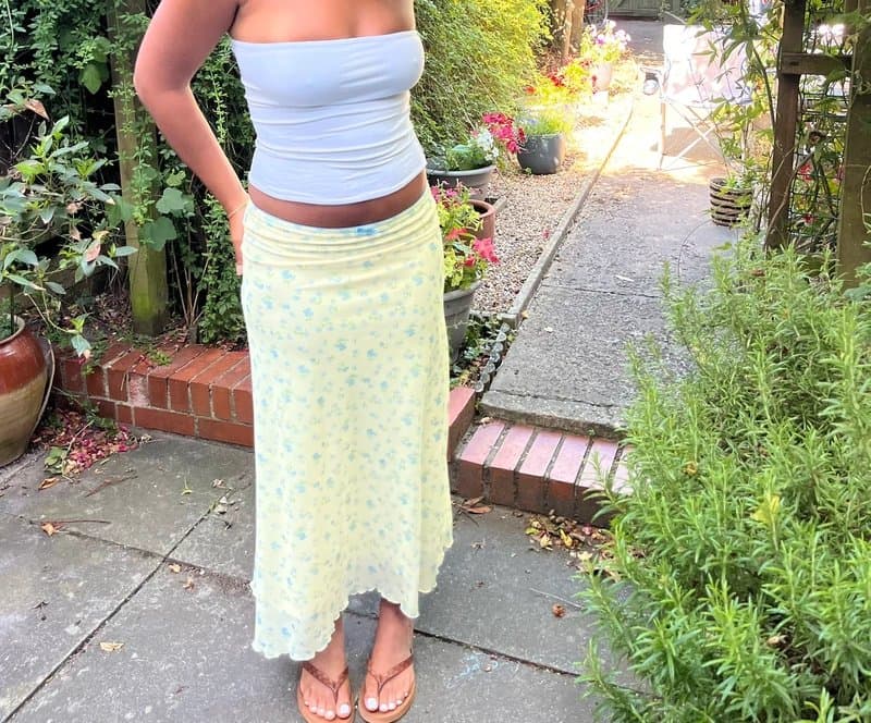 ASOS Design summery flower maxi skirt