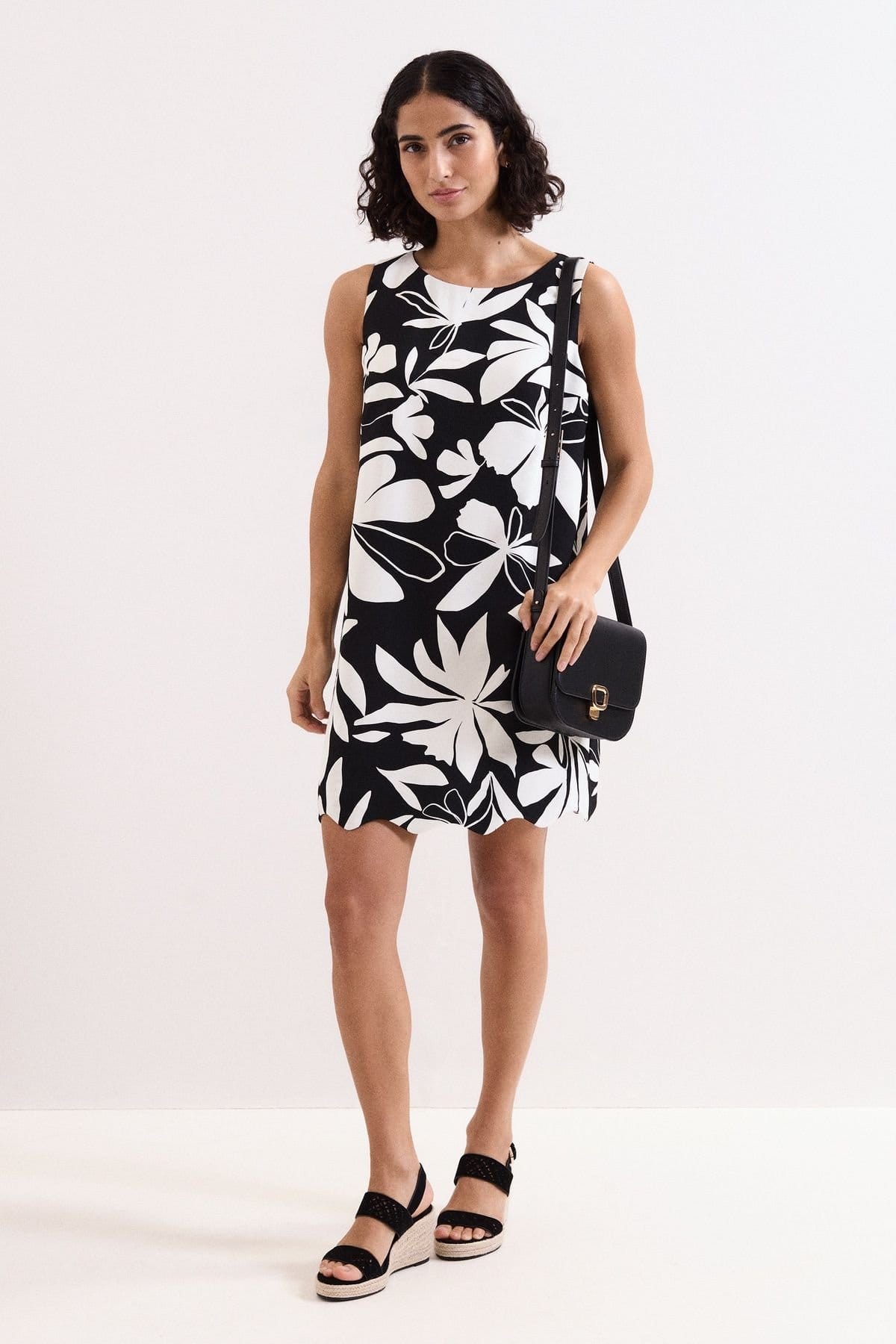 Phase Eight Black Floral Mini Dress