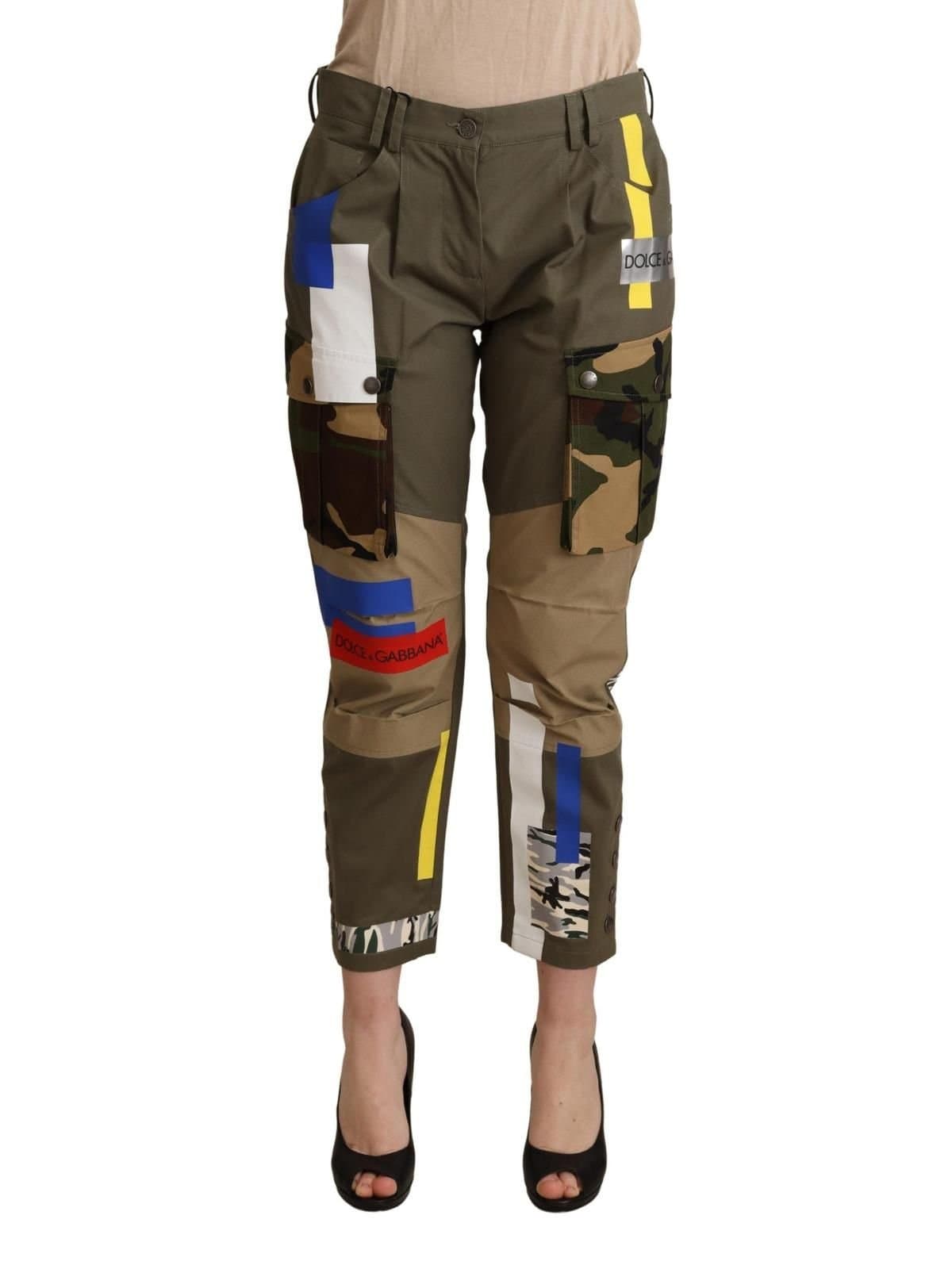 Dolce & Gabbana Dolce & Gabbana Green Military Cargo Trousers