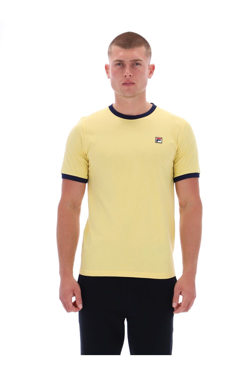 Fila Fila Men's Marconi Essential Ringer Tee Raffia/ Navy in Blue - 3