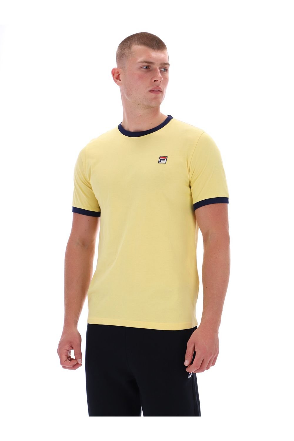 Fila Fila Men's Marconi Essential Ringer Tee Raffia/ Navy in Blue - 4