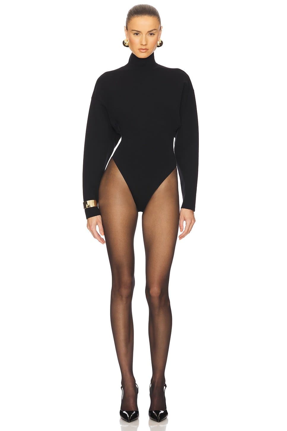 revolve Revolve Black Knit Bodysuit
