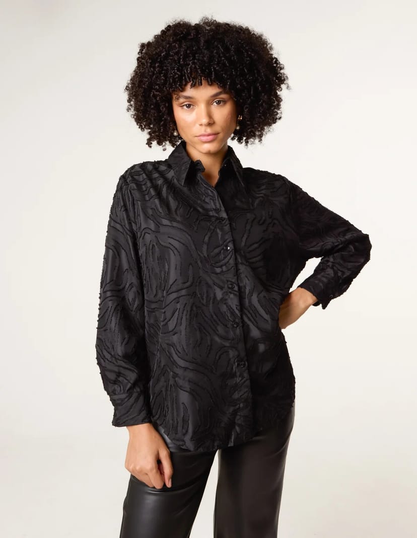 Blue Vanilla Burnact Oversized Shirt - 1