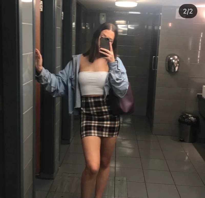 Topshop Topshop checked mini skirt