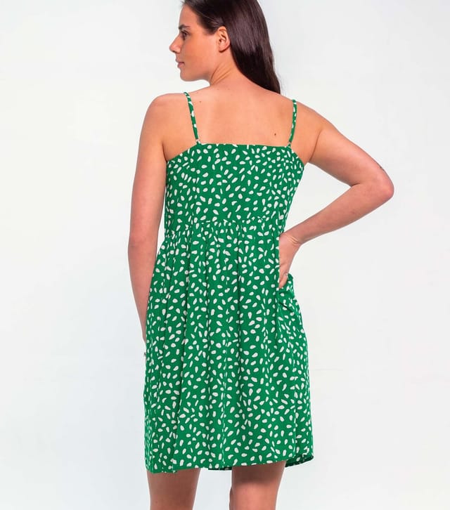 Sunshine Soul Women's Green Abstract Spot Print Cami Mini Dress Sunshine Soul New Look - 3