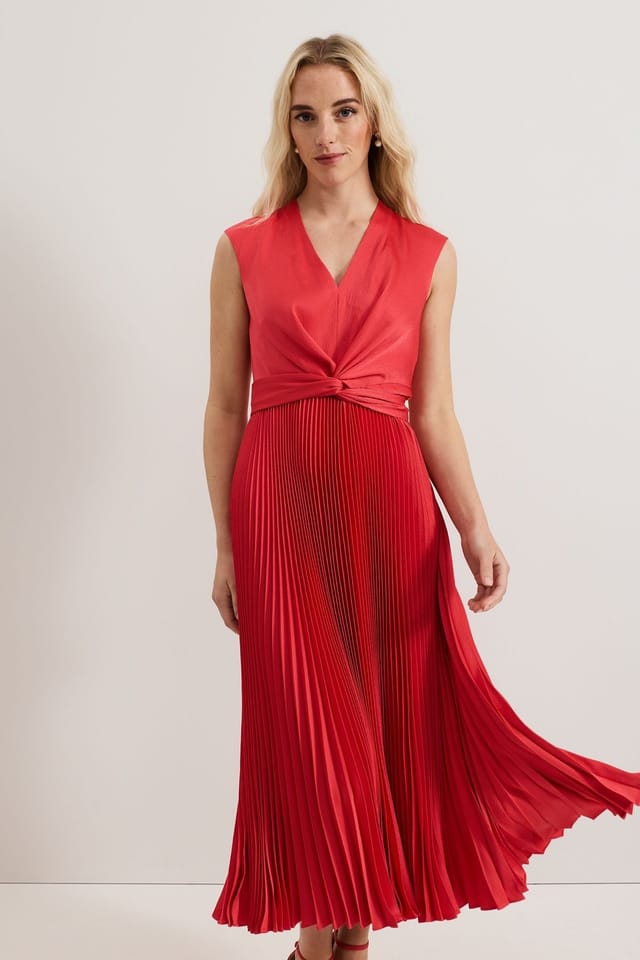 Phase Eight Phase Eight Women's Celestia V-Neck Wrap Dress in Cerise - 3