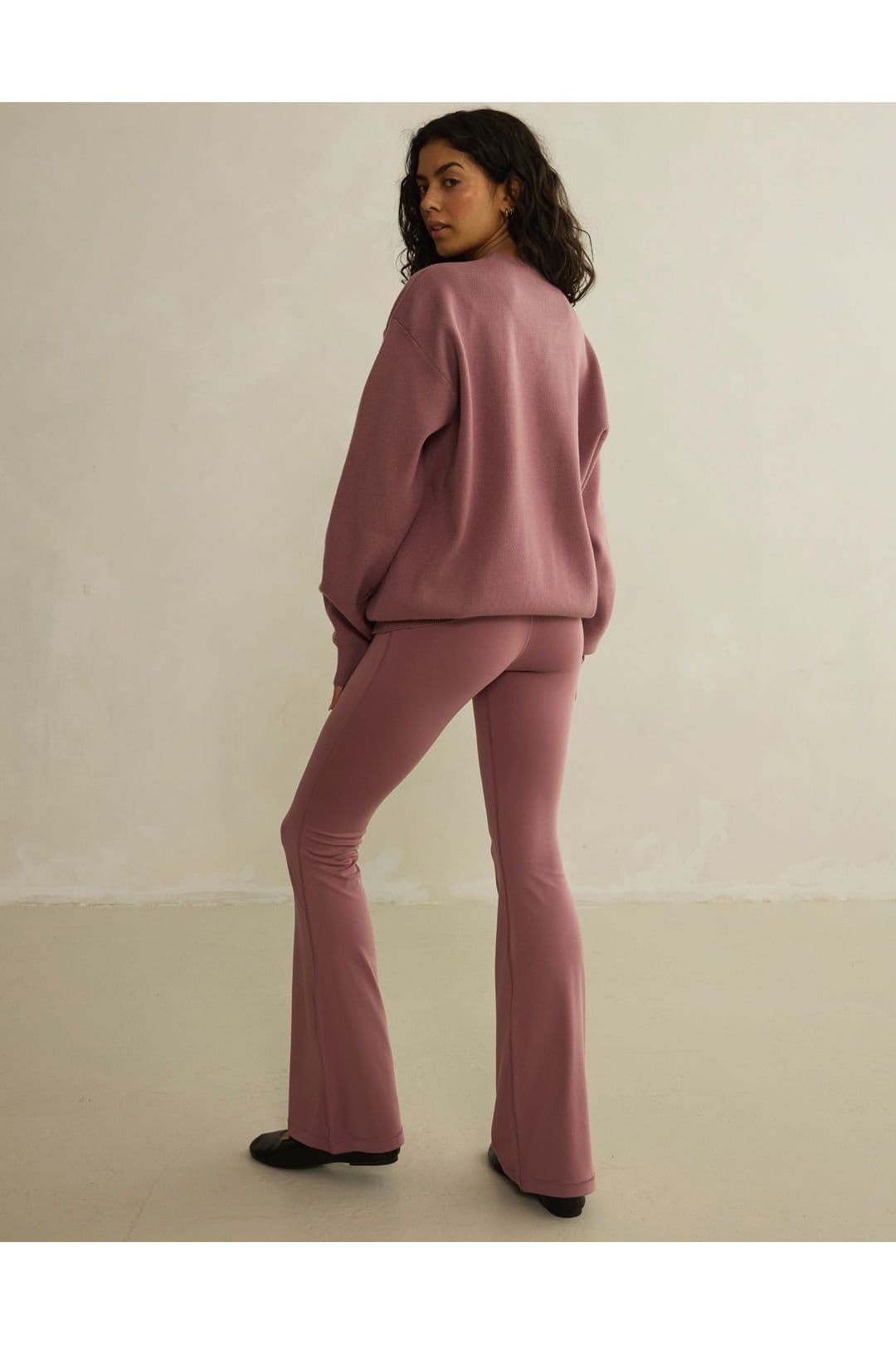 Gym + Coffee Gym + Coffee Women's Oversized Knit Crew Jumper Earth Brown in Light Brown - 4