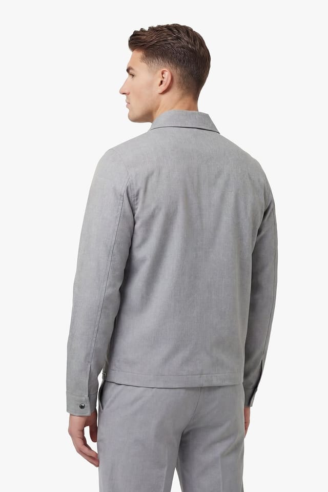 Luke 1977 Luke 1977 Men's Emery Smart Woven Zip Through Jacket in Mid Grey - 2