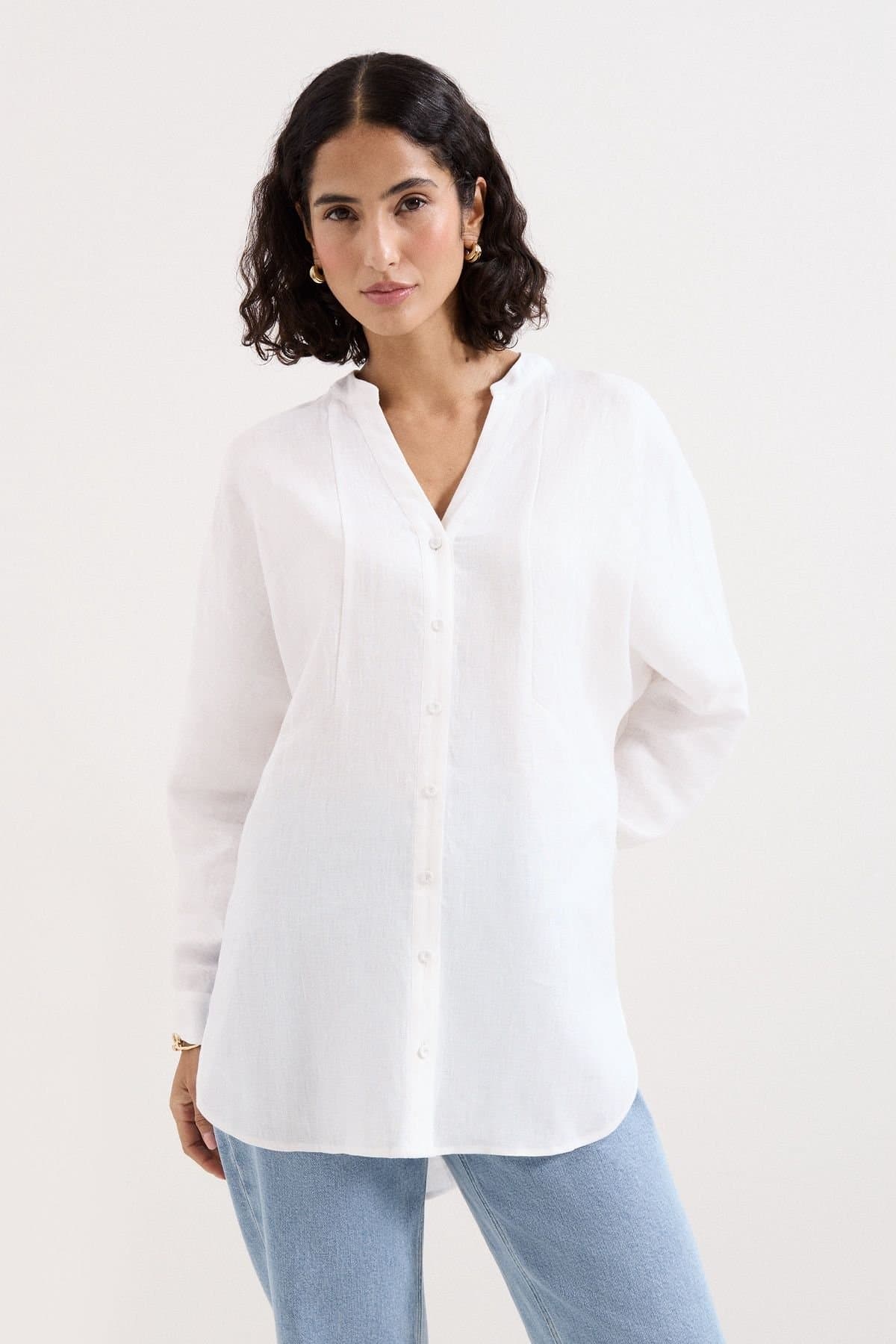 Phase Eight Phase Eight Women's Mathilde Linen Shirt in White