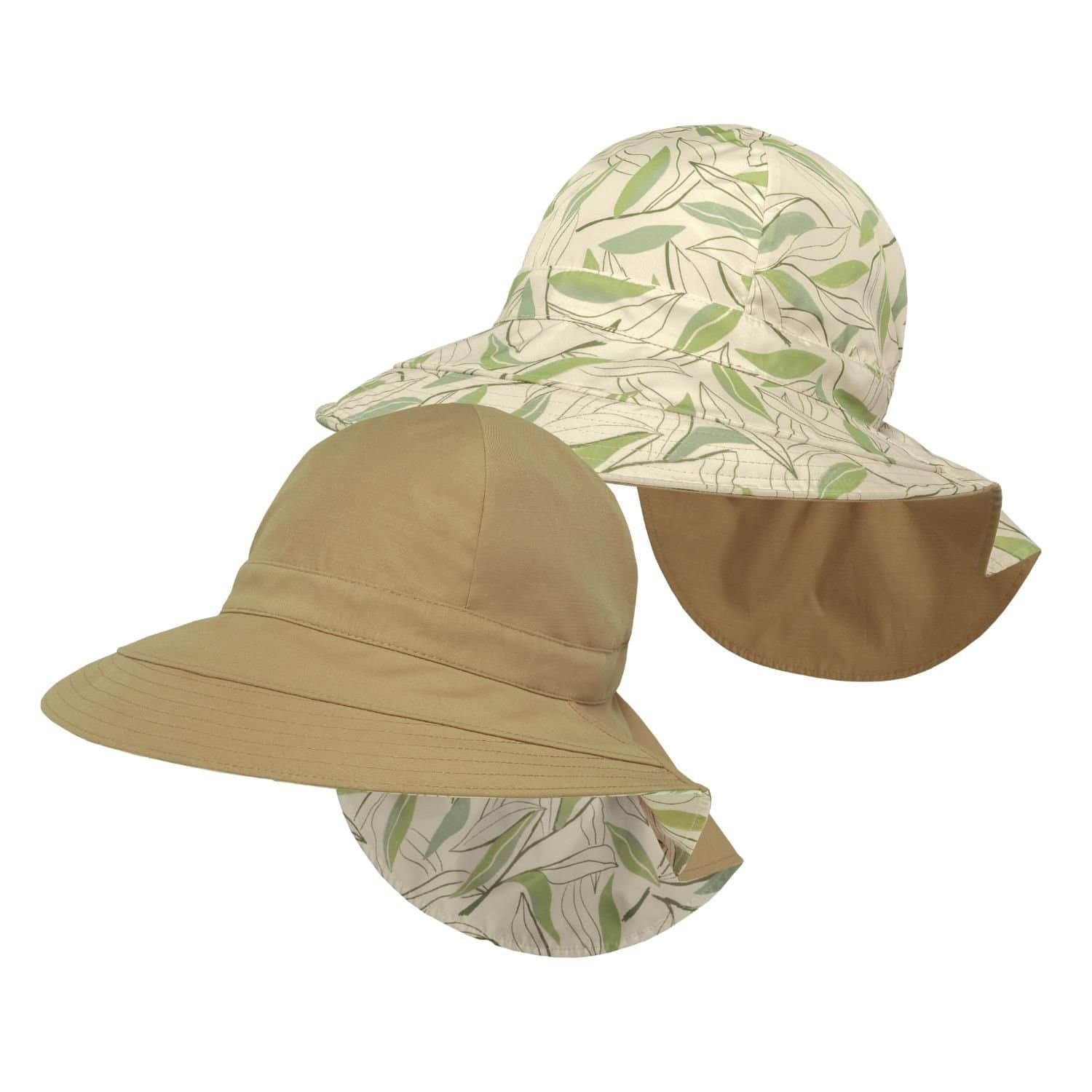 Sunday Afternoons Sunday Afternoons Beige Reversible UPF 50+ Sun Hat With Neck Cape