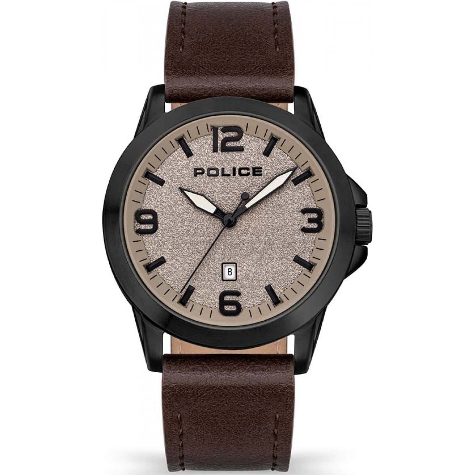 Police Police Men's PEWJB2194501 Cliff 47mm Quartz Watch in Brown