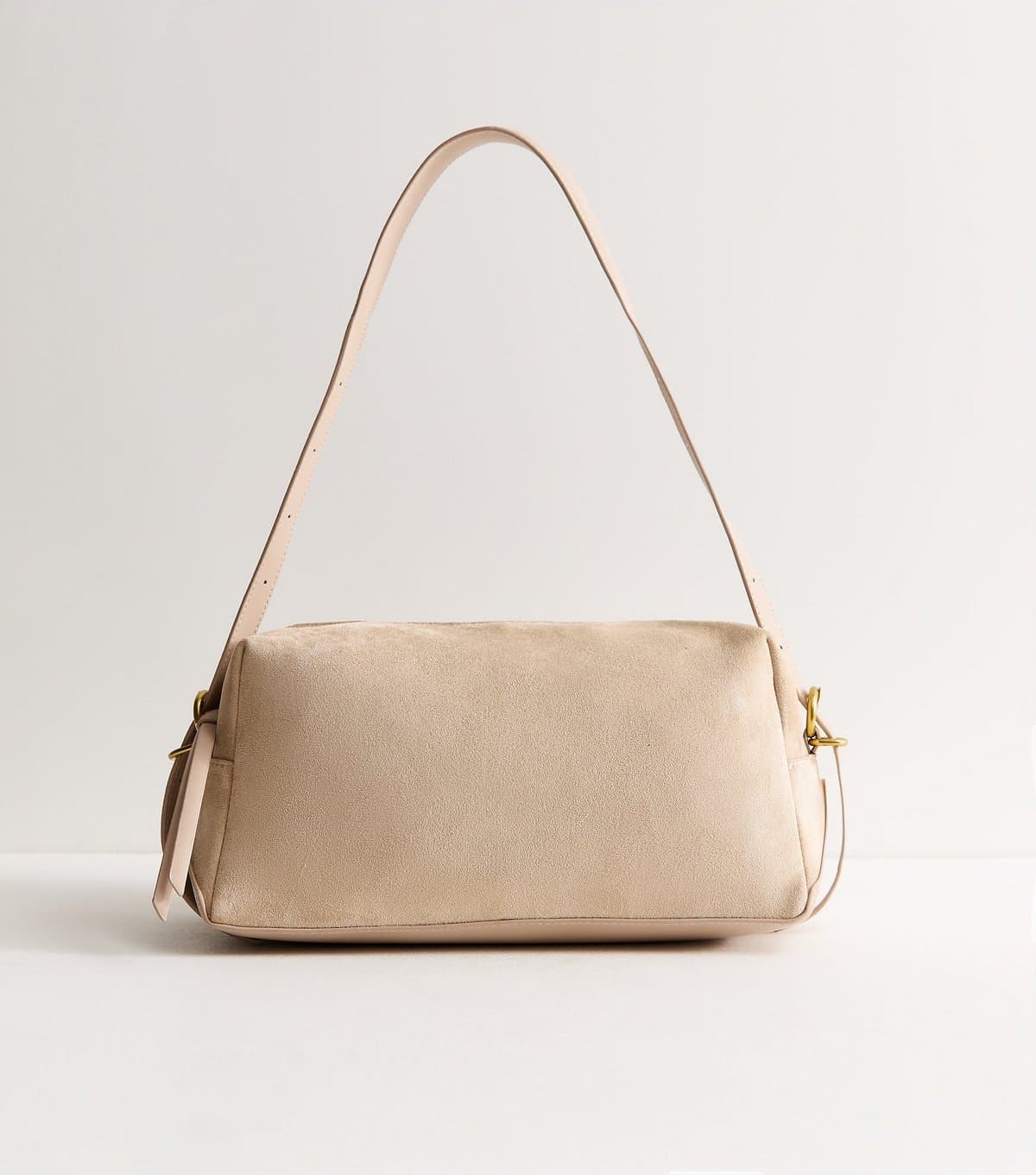New Look Mink Faux Suede Rectangle Shoulder Bag New Look