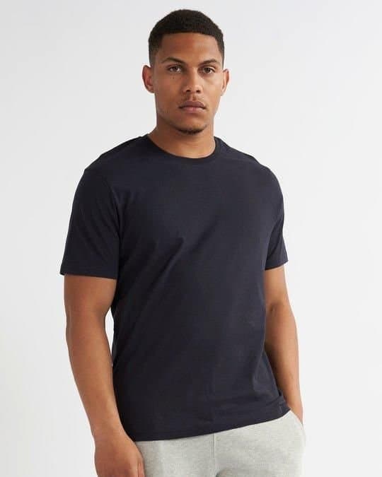 Alse Studio Alse Studio Men's 100% Premium BCI Cotton Men Crewneck Basic T-Shirt in Navy