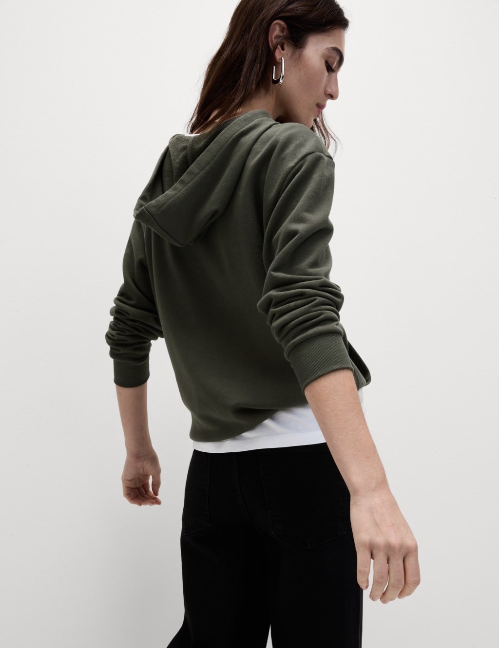 Marks & Spencer M&S Cotton Rich Hoodie Burnt Sienna - 3