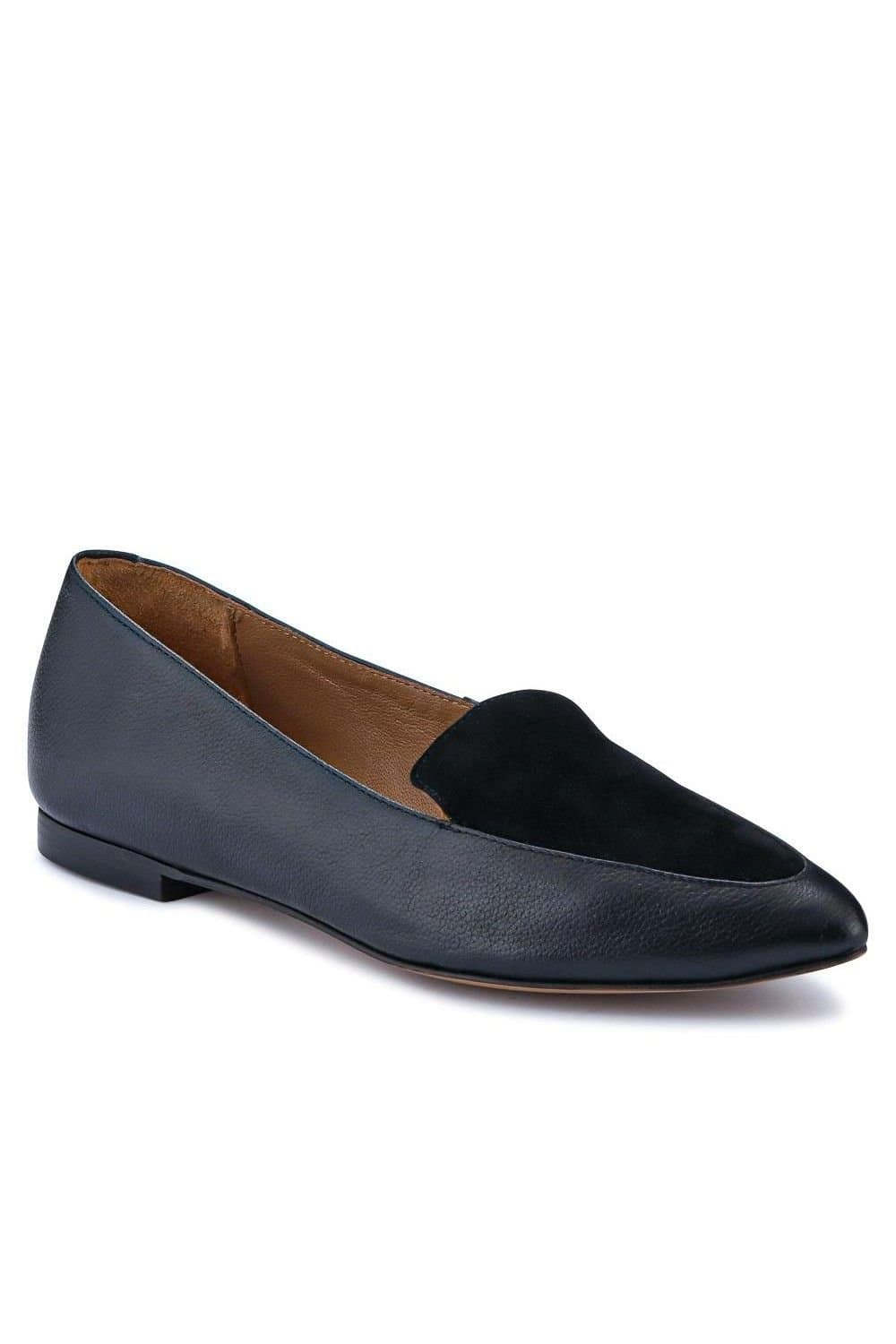 Jones Bootmaker Jones Bootmaker Women's Sicily Leather Slip-On Shoes in Black