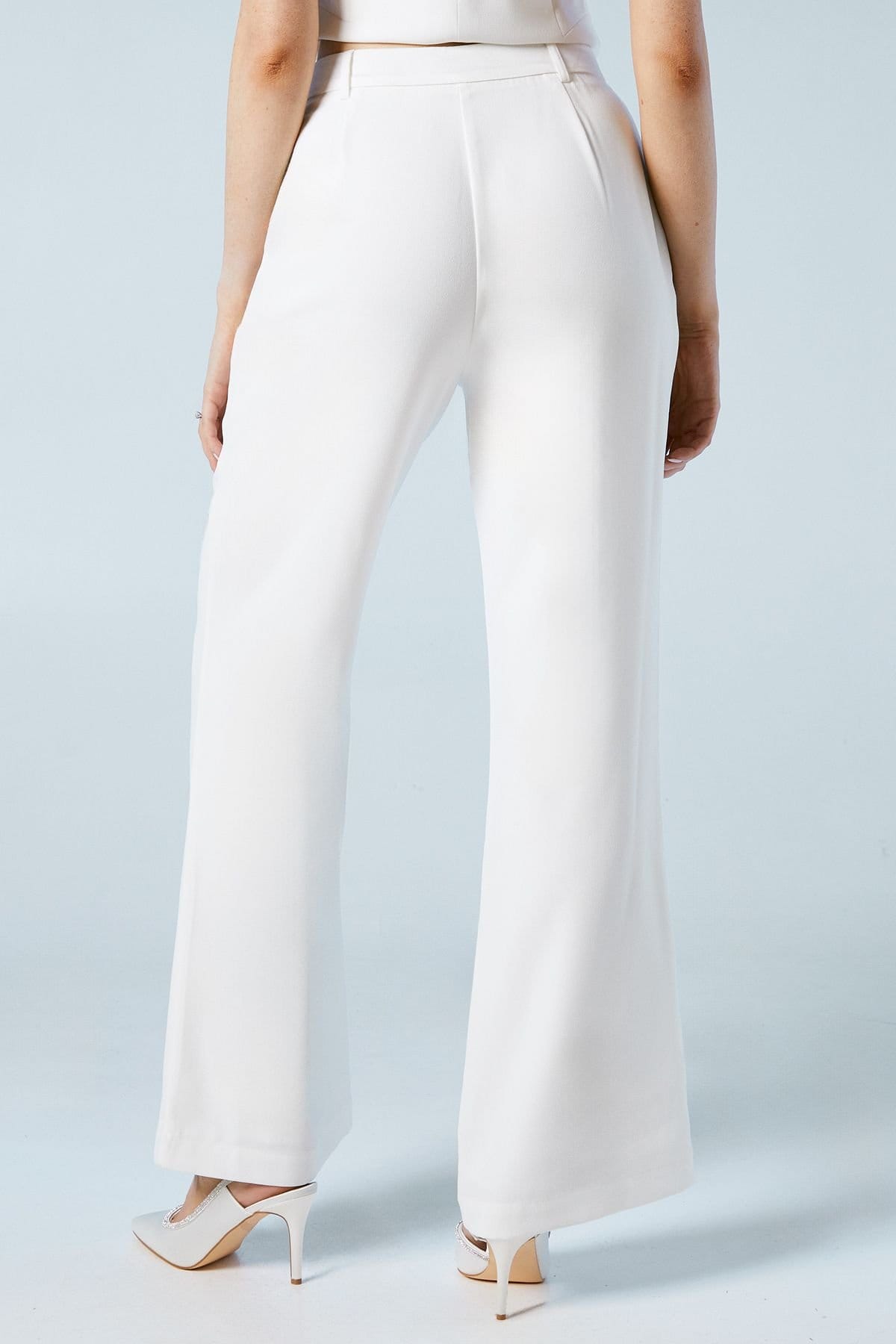 Coast Coast Women's Premium Flare Bridal Trousers in Ivory - 4