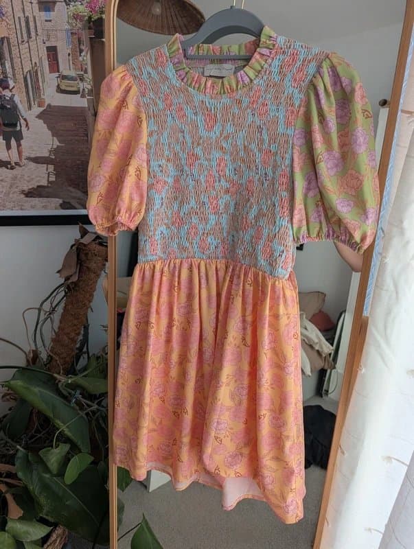 Never Fully Dressed Never fully dressed floral clash shirred panel dress