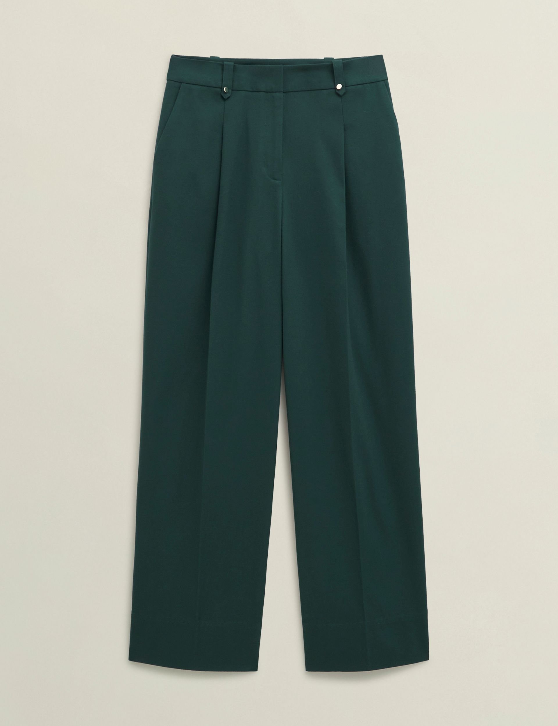 Hobbs London Hobbs London Women's Lucile Wide Trousers in Bottle Green - 2