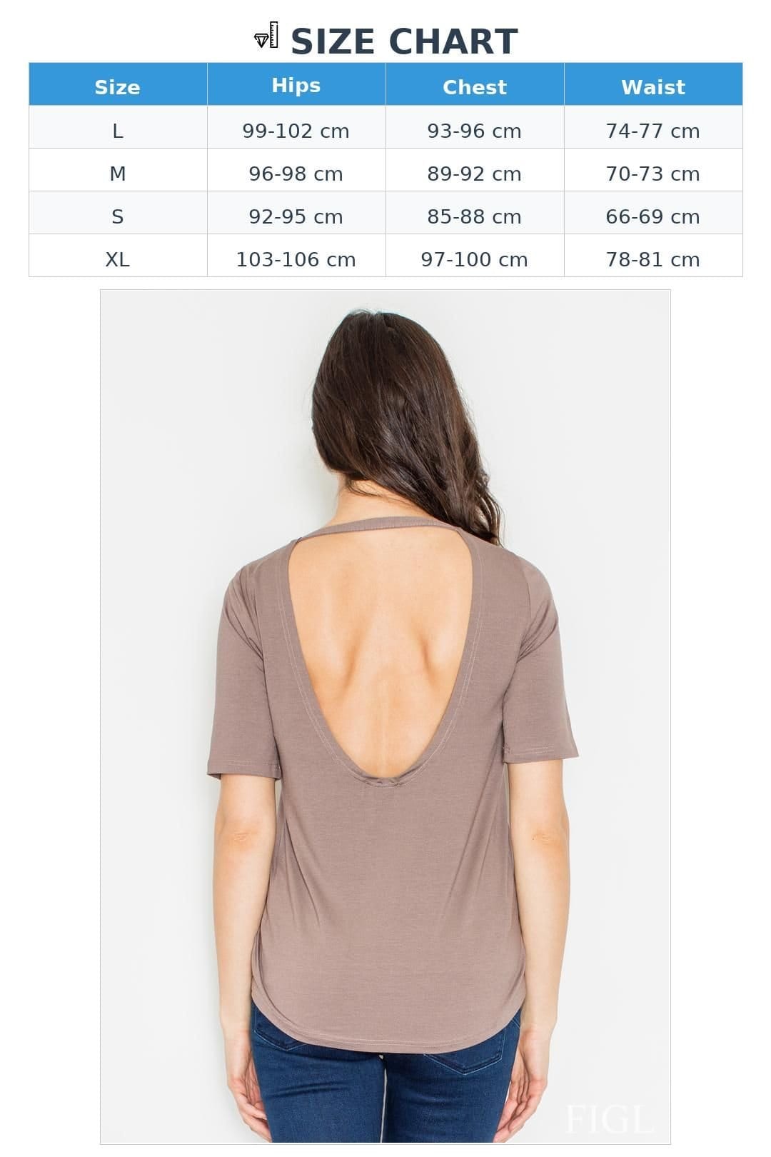 Love Lace Love Lace Women's Satin Finish Blouse with Crepe Neckline in Beige - 4