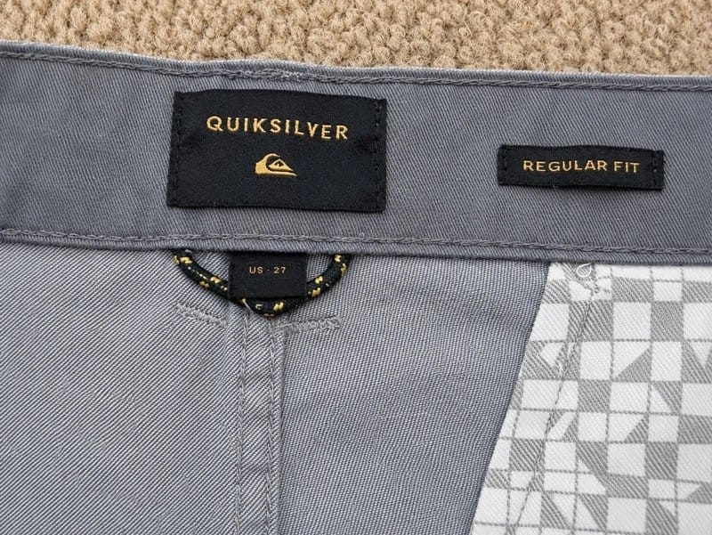 Quiksilver Quiksilver Chino Shorts – Grey – Regular Fit – Size W27 - 1