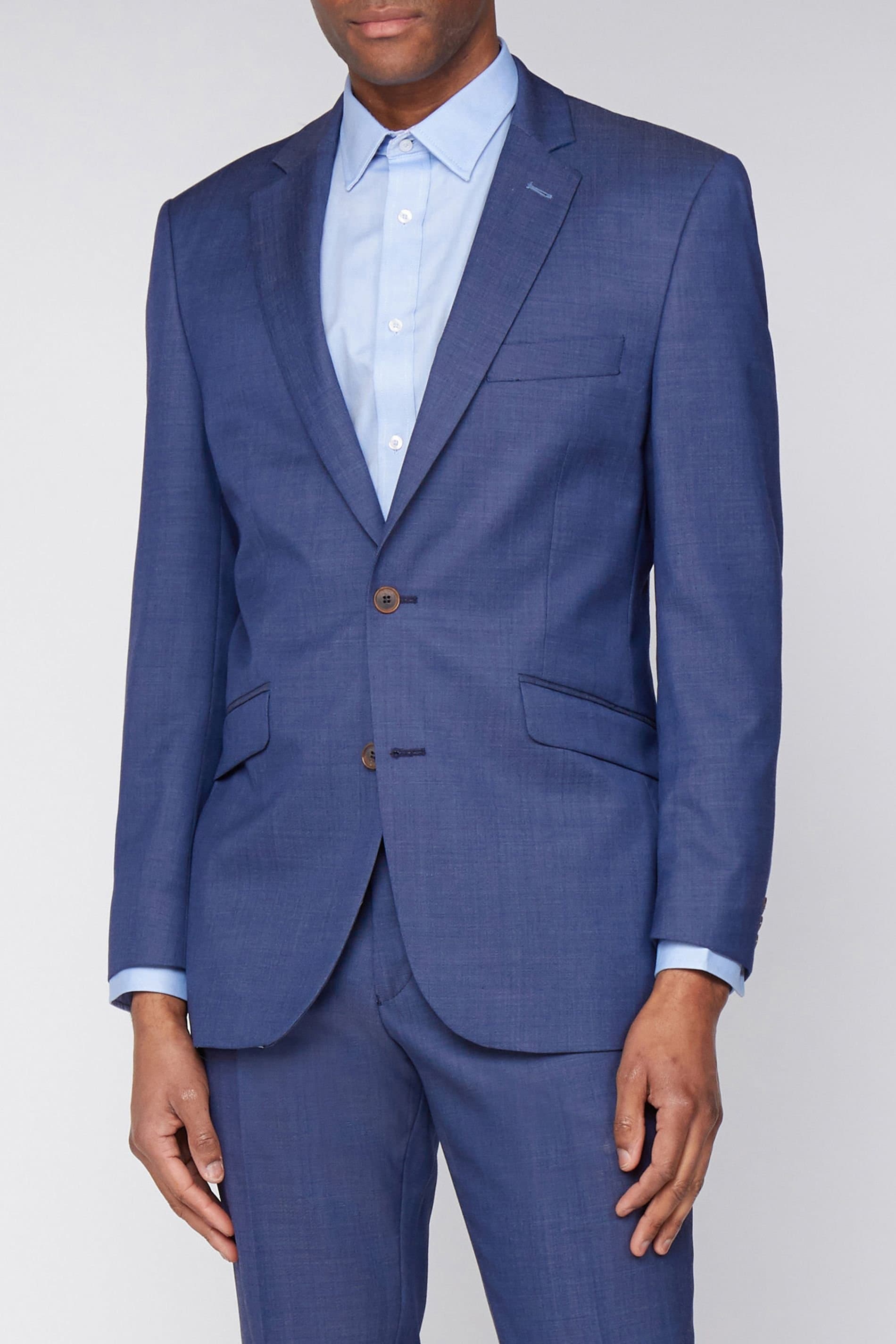 Scott Scott Men's Navy Regular Suit Jacket