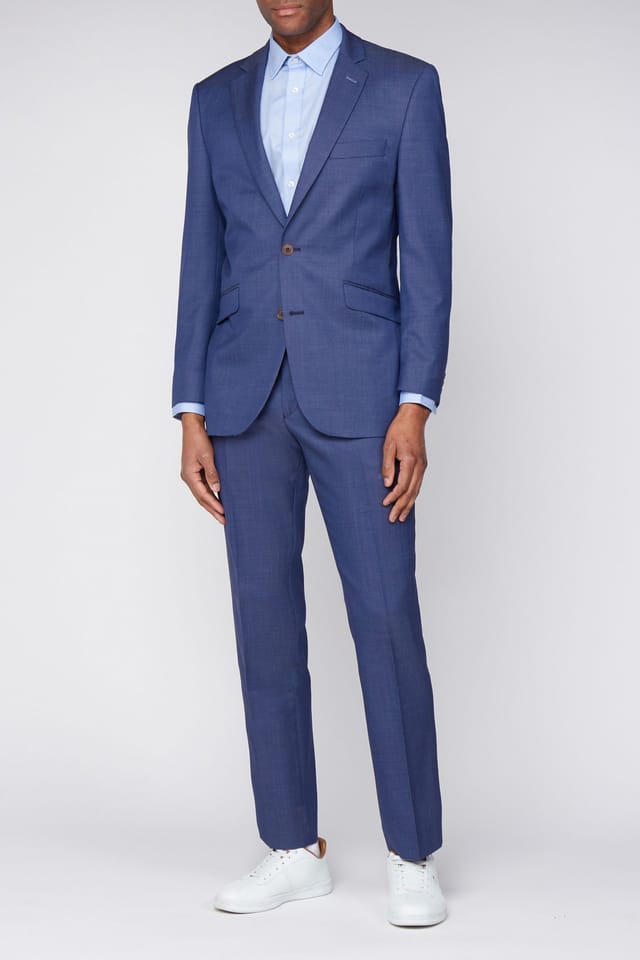 Scott Scott Men's Regular Suit Jacket in Navy - 2