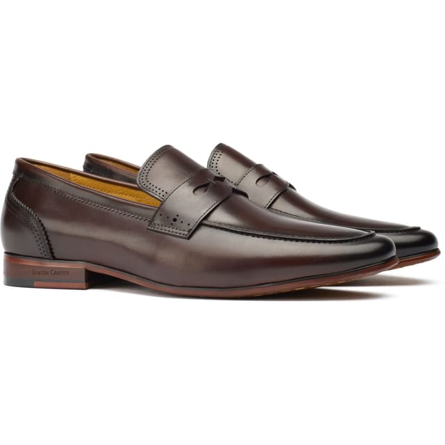 Simon Carter SIMON CARTER Men's Pike Loafer Shoes in Brown - 2