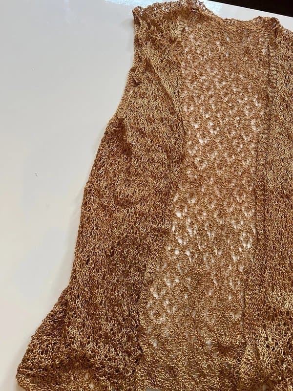 ASOS ASOS Metallic Gold Crochet Cover-Up