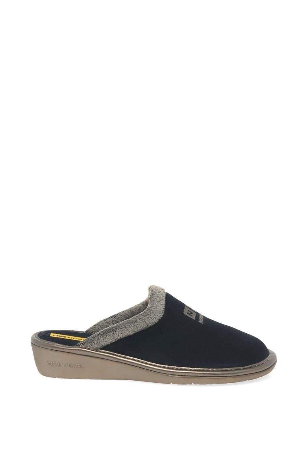 Nordikas Nordikas Women's 'Natala III' Suede Mule Slippers in Navy