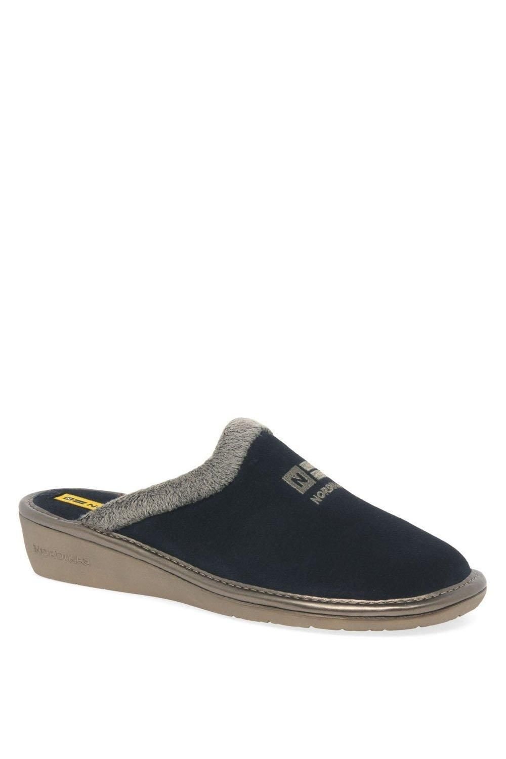 Nordikas Nordikas Women's 'Natala III' Suede Mule Slippers in Navy - 4