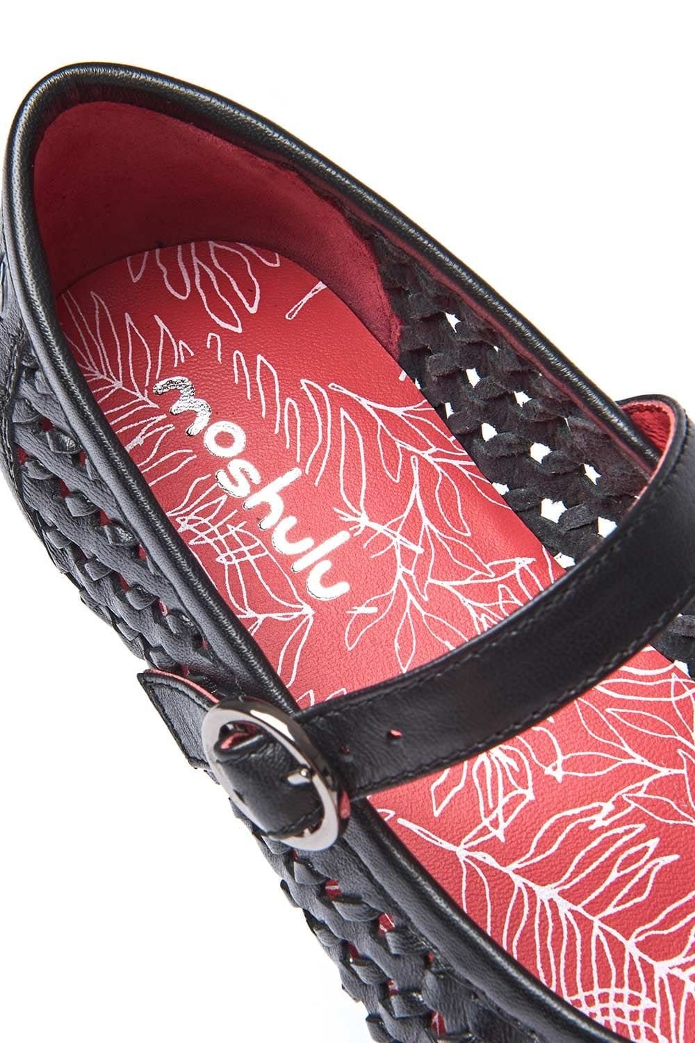 Moshulu Moshulu Women's 'Wenna' Mary Jane Woven Ballet Pump in Black - 4