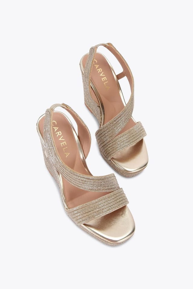 Carvela Carvela Women's 'Gala Wedge Jewel 110' Heels in Gold - 2