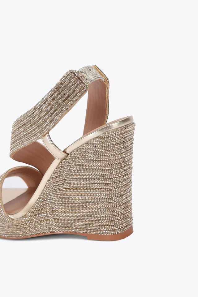 Carvela Carvela Women's 'Gala Wedge Jewel 110' Heels in Gold - 3