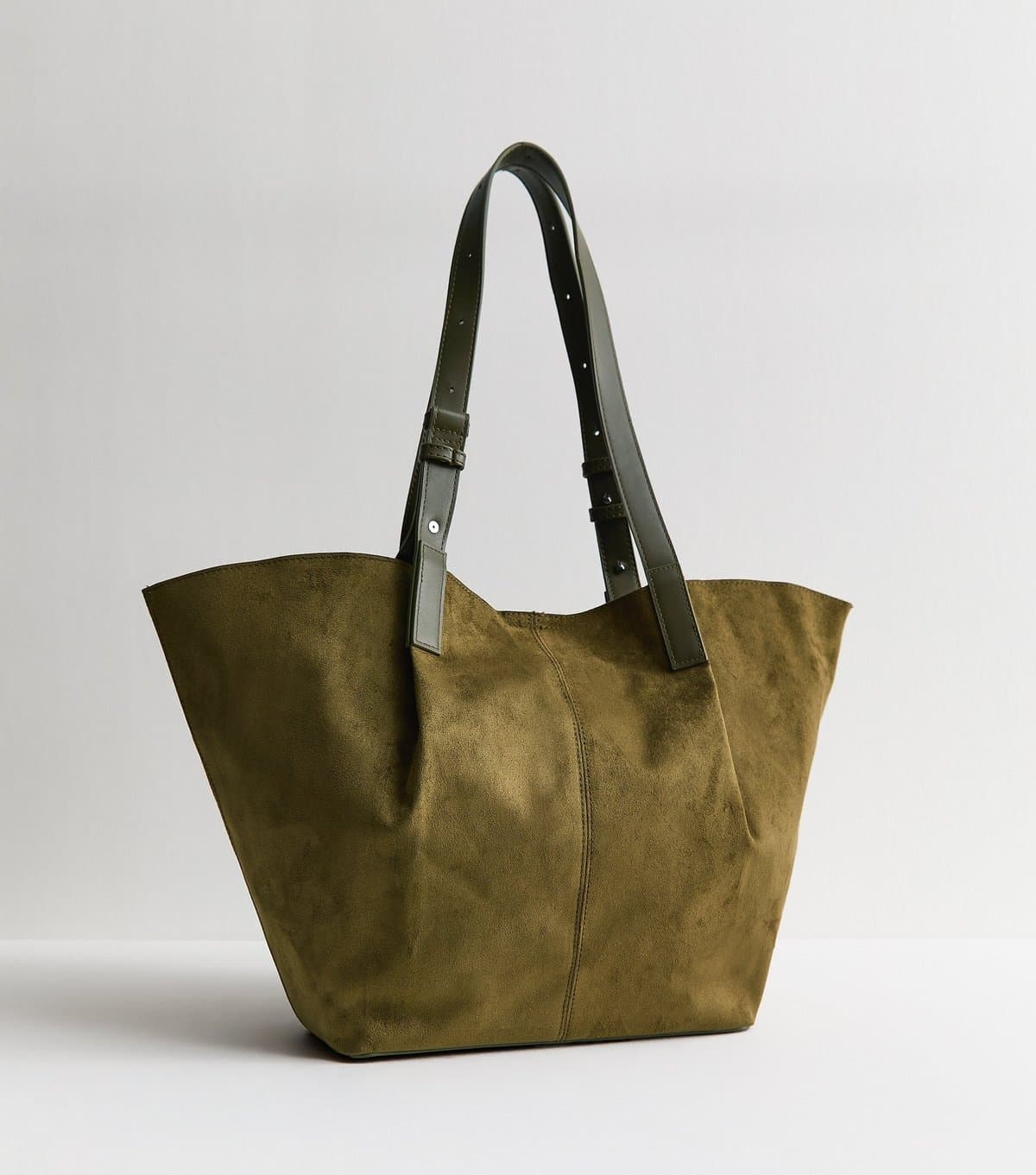 New Look New Look Khaki Faux Suede Shopper Tote Bag
