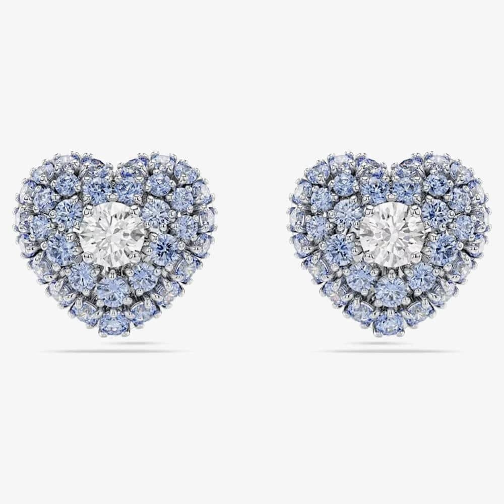 Swarovski Swarovski Blue Heart Stud Earrings 5683576