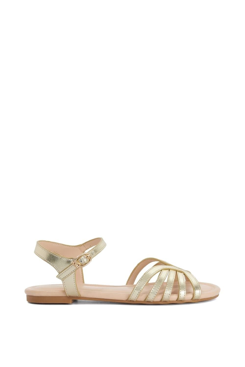 Dune London Dune London Women's 'Lilou' Leather Sandals in Metallics