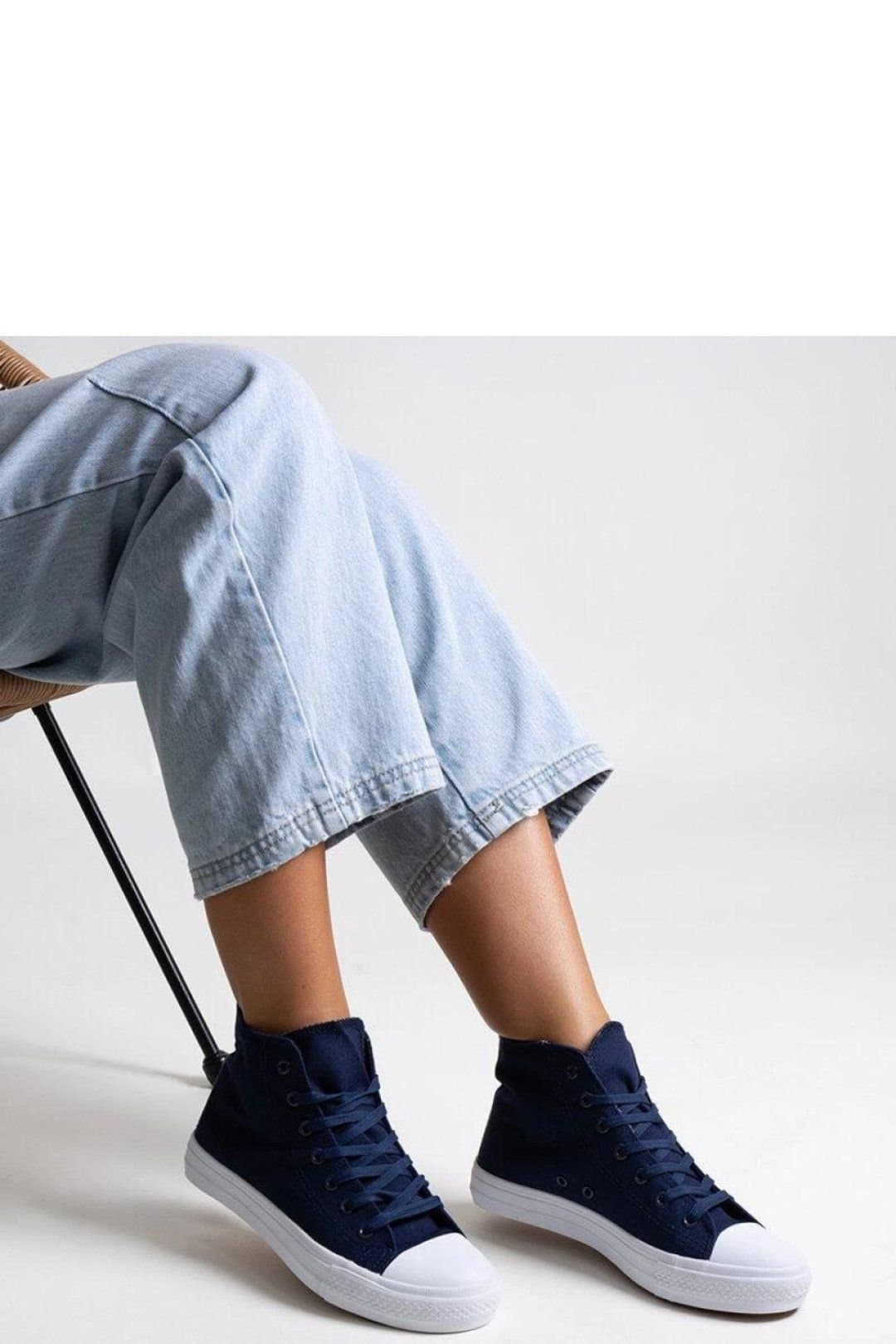 Love Lace Love Lace Women's Ghanem High Top Fabric Sneakers with Lace Closure Summer in Blue