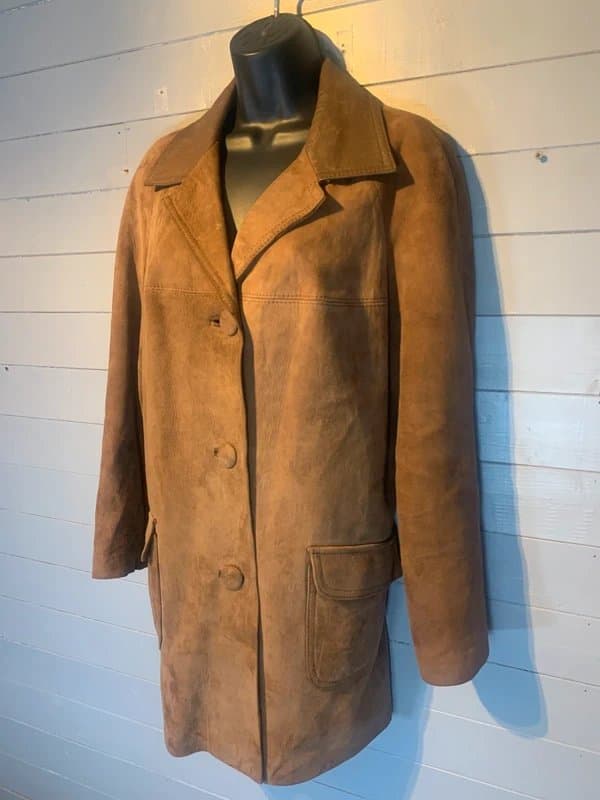 Vintage Dressing Vintage butter soft ladies Suede Leather Coat