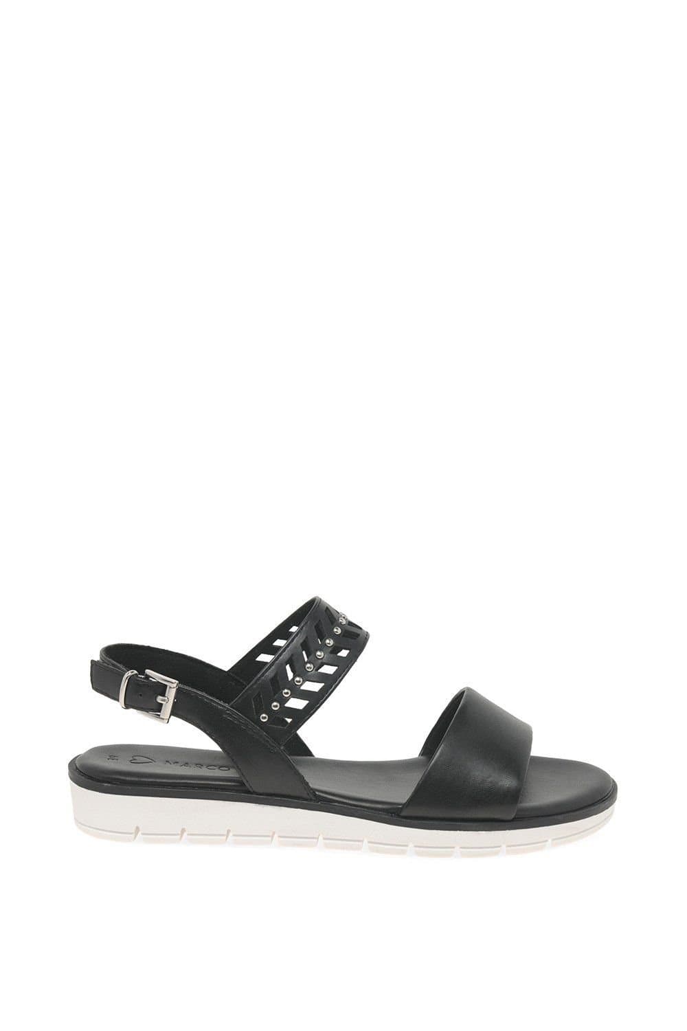 marco tozzi Marco Tozzi Black Leather Sandals