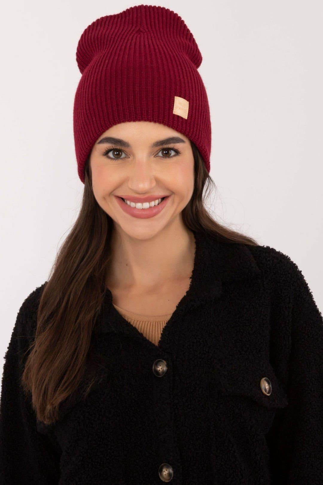 Love Lace Love Lace Red Soft Acrylic Beanie Hat