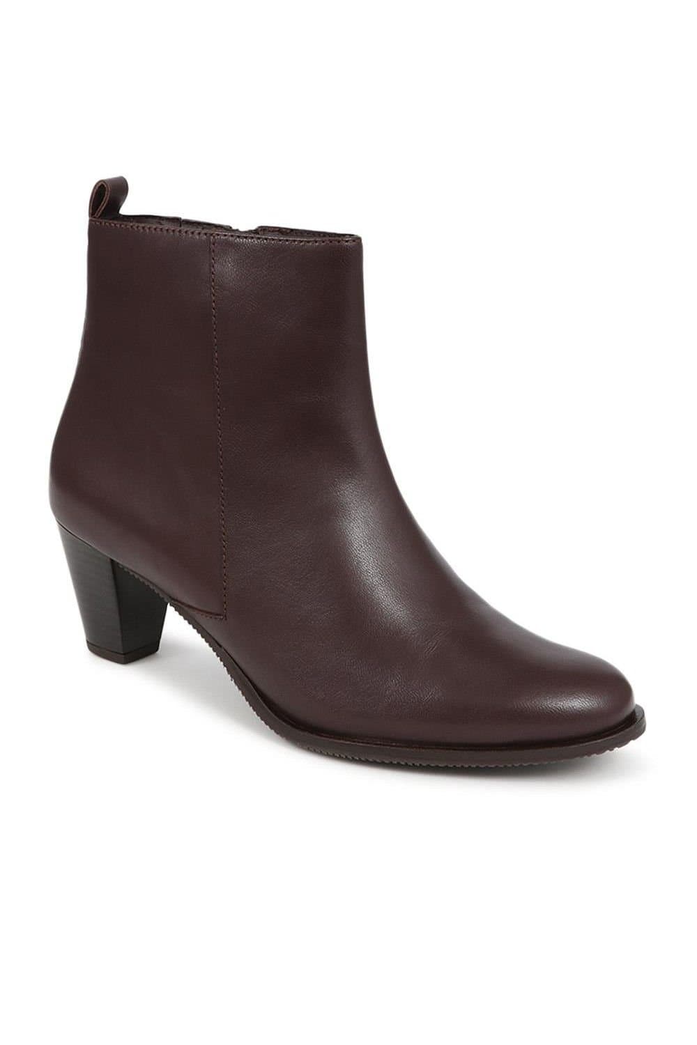 Jones Bootmaker Jones Bootmaker Brown Leather Heeled Ankle Boots