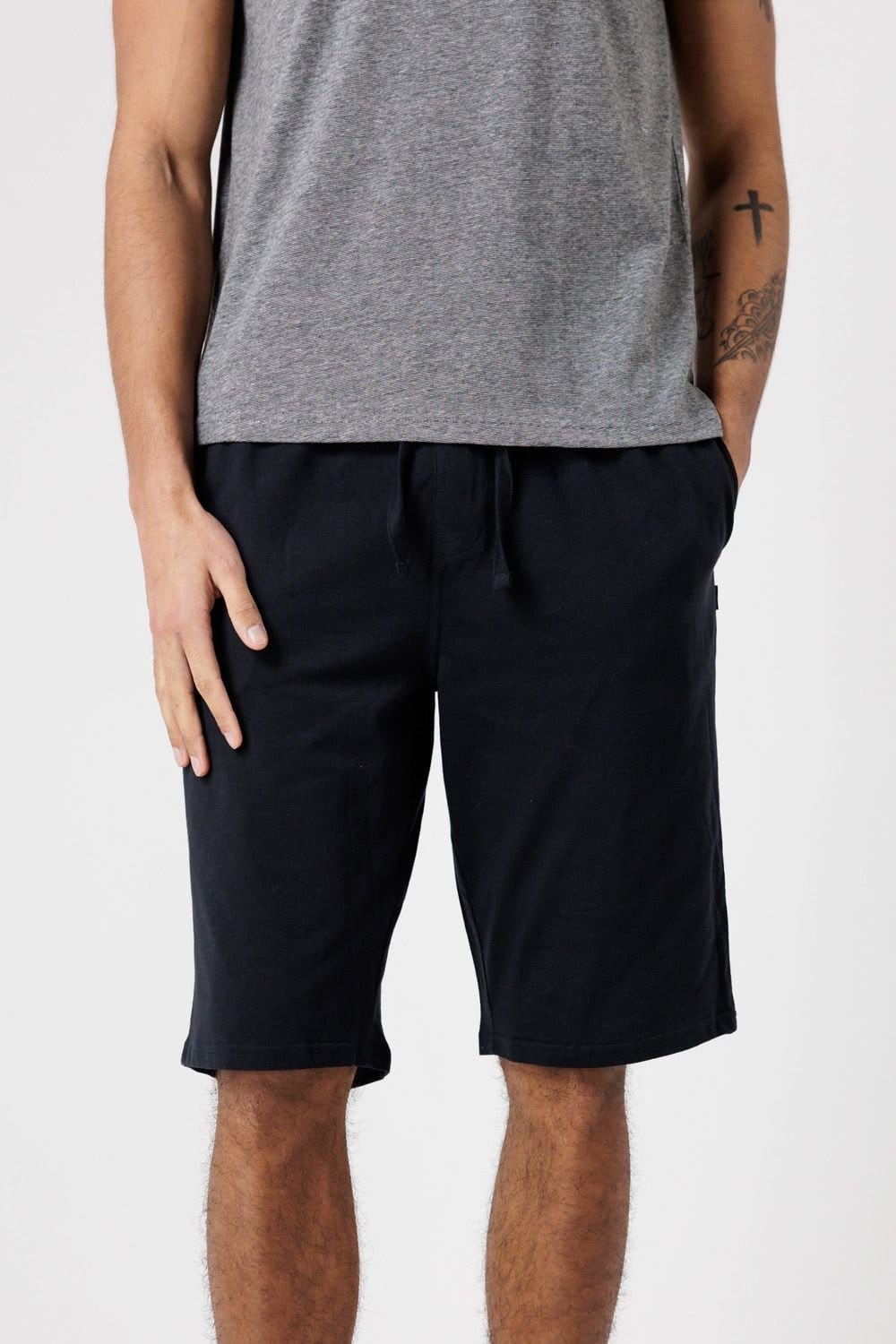Tokyo Laundry Tokyo Laundry Men's Crew Neck Logo T-Shirt & Shorts Pyjama Set in Grey - 4